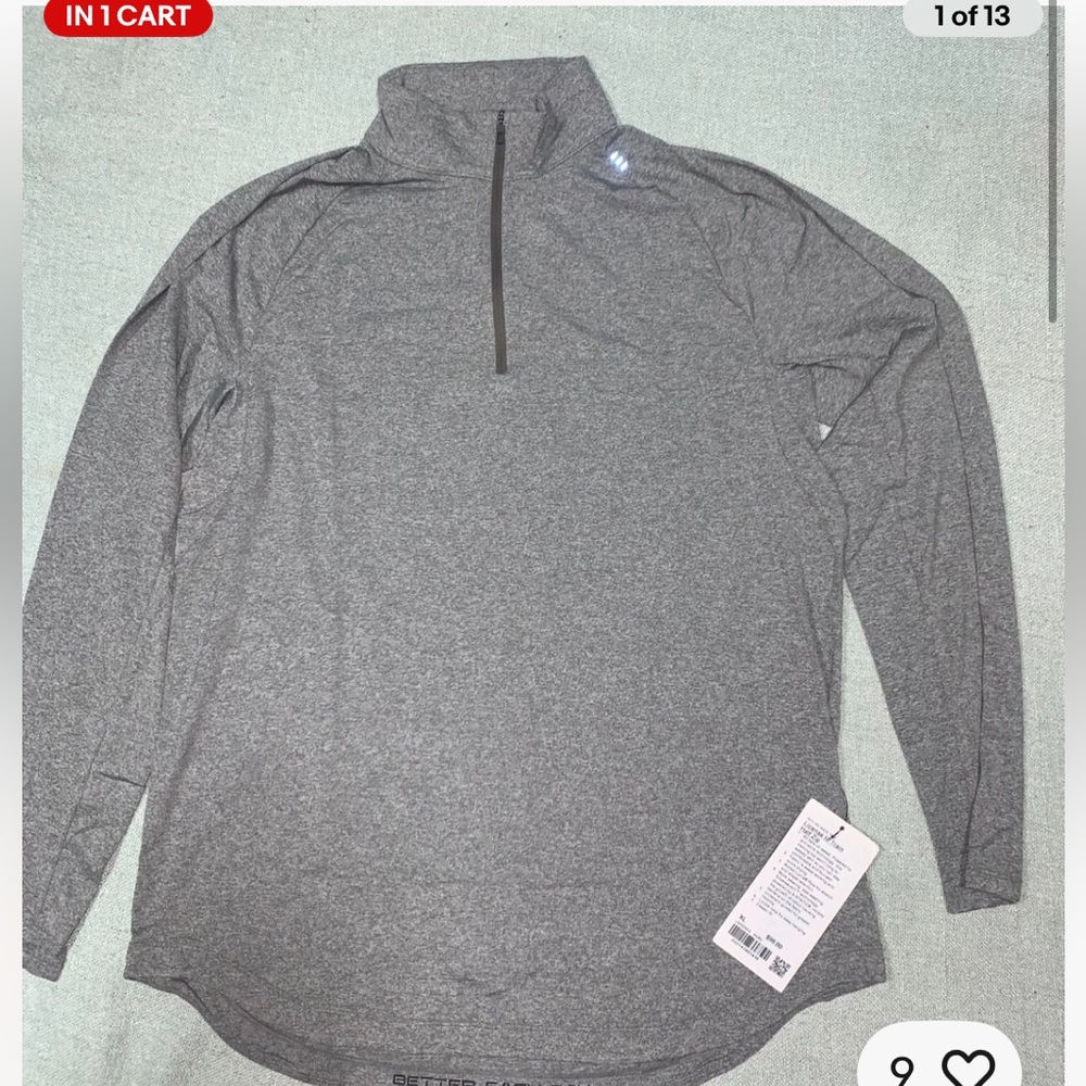lululemon athletica license to train half zip  XL. NWT